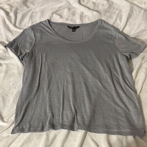 Simply Vera Vera Wang Light Gray Short Sleeve Top